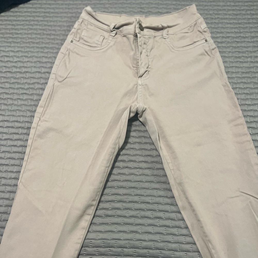 Beige Khaki Jeans